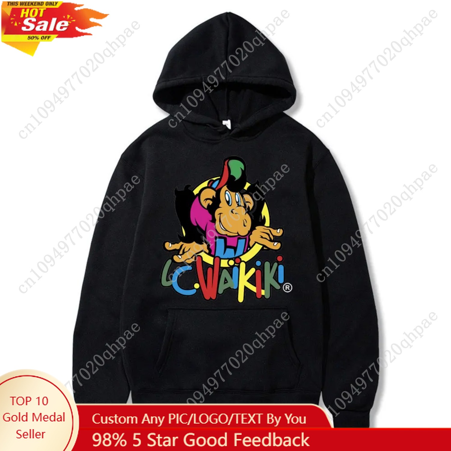 Anime Merchandise Brands - Lc Waikiki Monkey Merchandise Hoodie Men