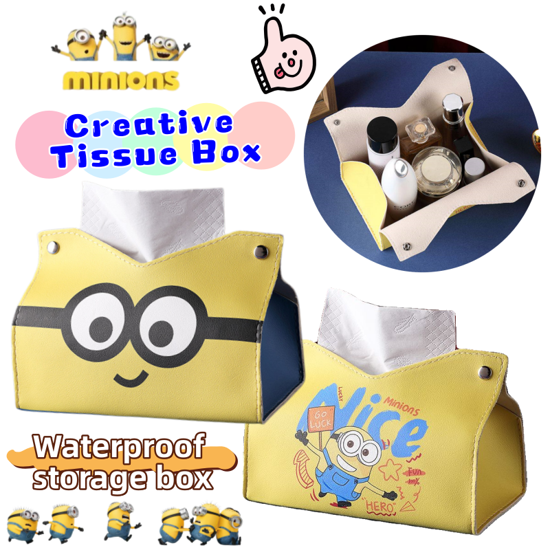 Manga Storage Box - New Minions Creative High-Value Leather Tissue
