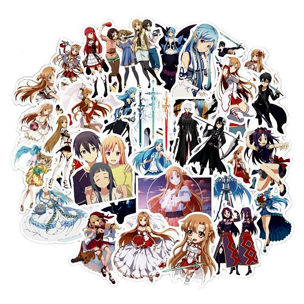 1 Pack Anime Sticker Sword Art - مراجعة Anime Merchandise Online وسعره