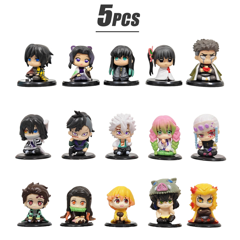 5 Styles/Set Demon Slayer Q Ve - مراجعة Anime Merchandise Demon Slayer وسعره