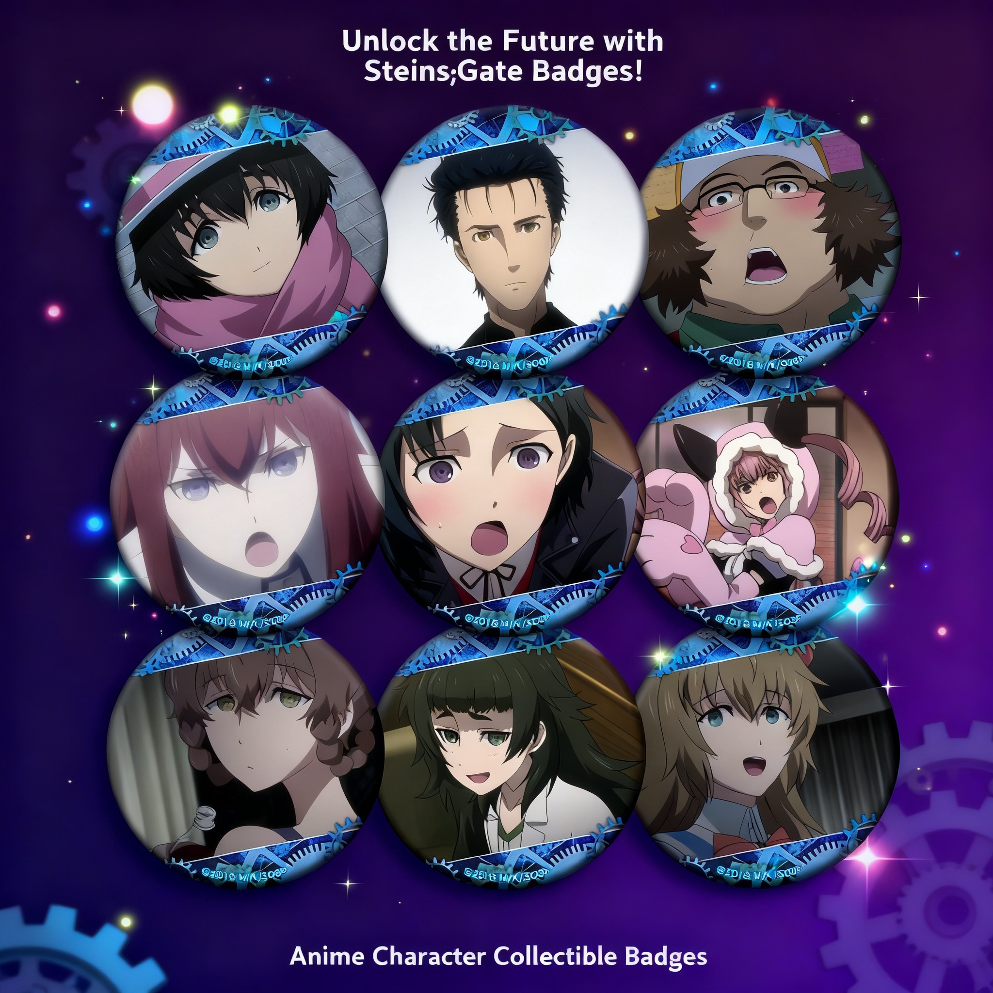 Steins Gate Anime Badge 58mm 2 - مراجعة Gate Anime Merchandise وسعره