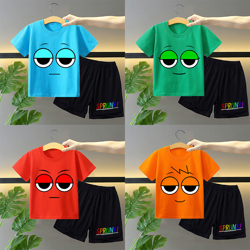 Sprunki 2pcs T-shirt and Short - مراجعة Anime Merchandise Online وسعره