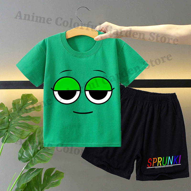 Sprunki 2pcs T-shirt and Short - مراجعة Anime Merchandise Online وسعره