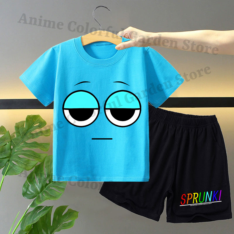 Sprunki 2pcs T-shirt and Short - مراجعة Anime Merchandise Online وسعره