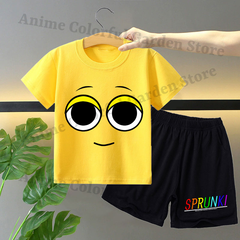Sprunki 2pcs T-shirt and Short - مراجعة Anime Merchandise Online وسعره