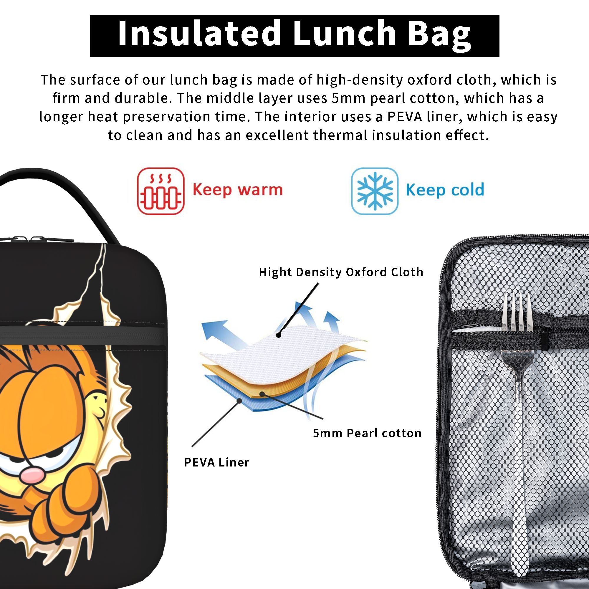 Garfielded Insulated Lunch Bag - مراجعة Manga Storage Box وسعره