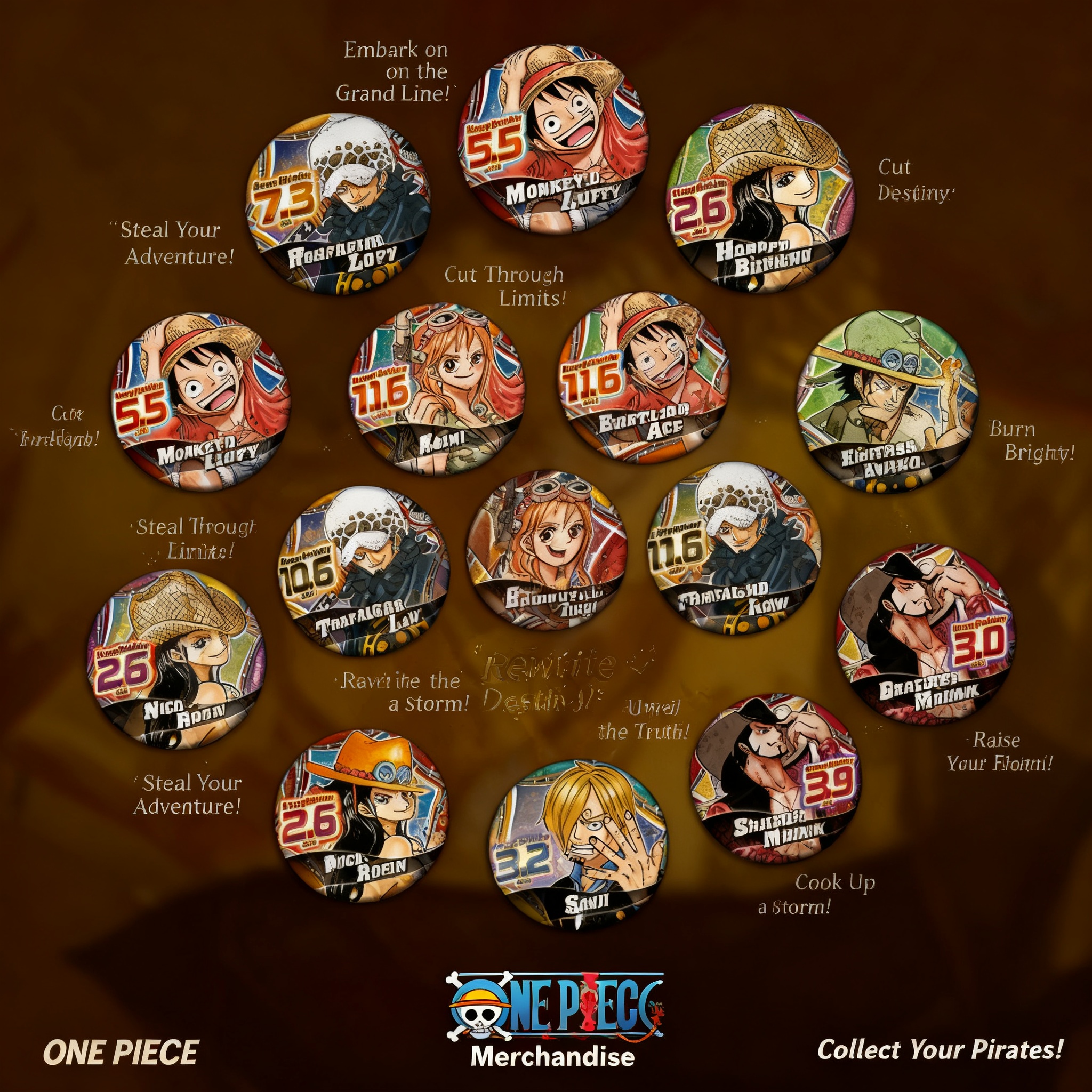 One Piece Anime Badge Pin Back - مراجعة Anime Merchandise In Chinese وسعره